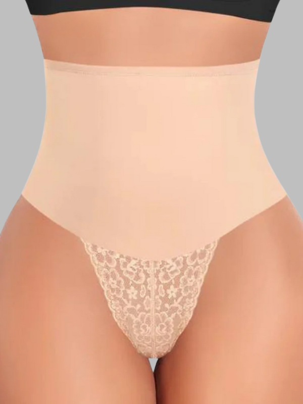 Mid Waist Lace Shapewear Thong