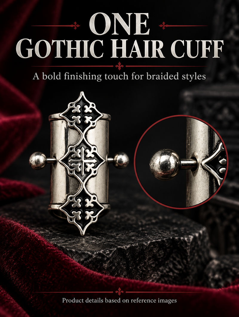 Gothic Cross Hair Cuff (Pre-Order)
