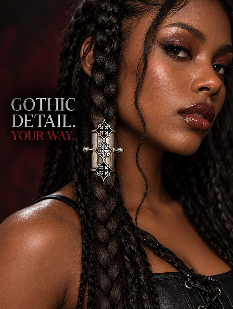 Gothic Cross Hair Cuff (Pre-Order)