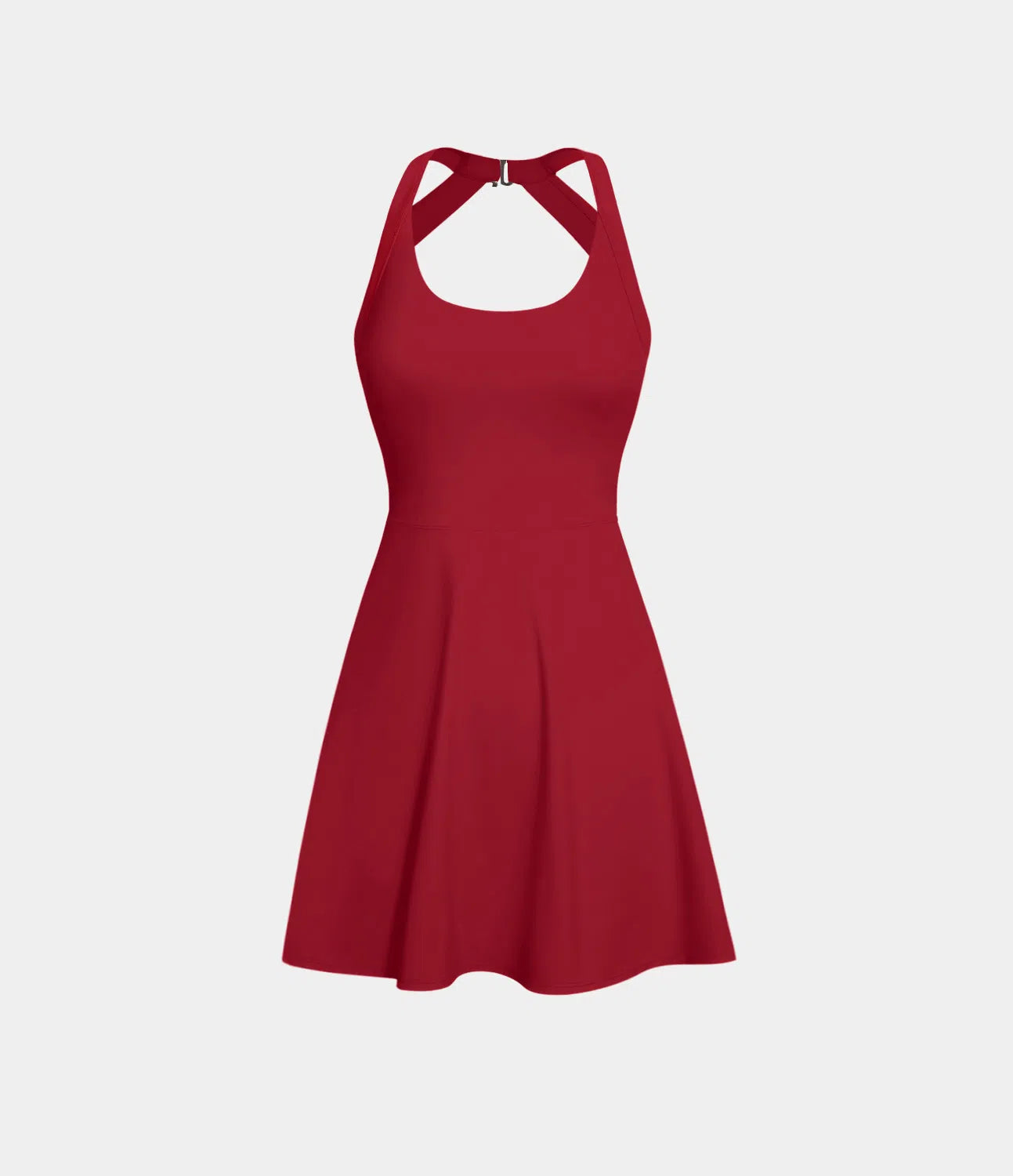 Breathable open-back twist sports dress