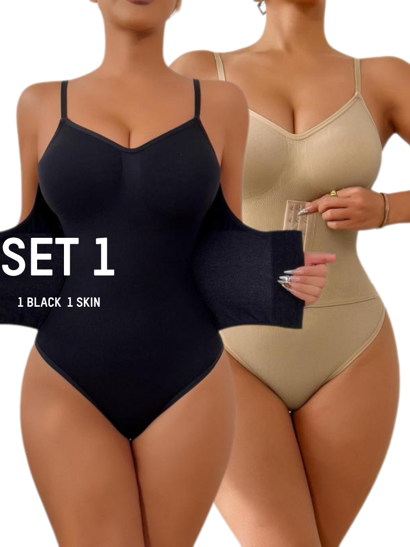 Slim Fit V Neck Shaper Bodysuit