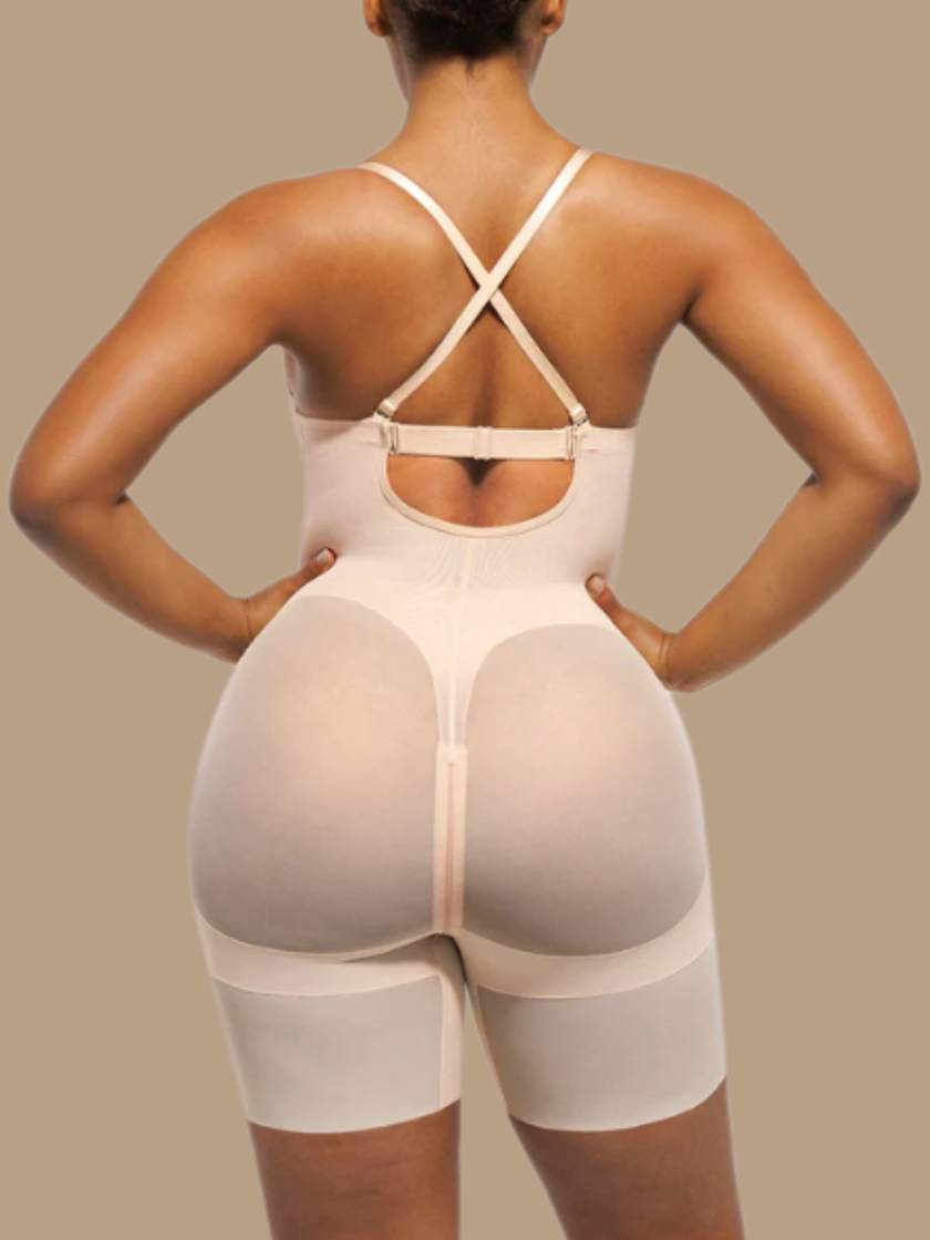 Deep Plunge Mesh Shaping Bodysuit