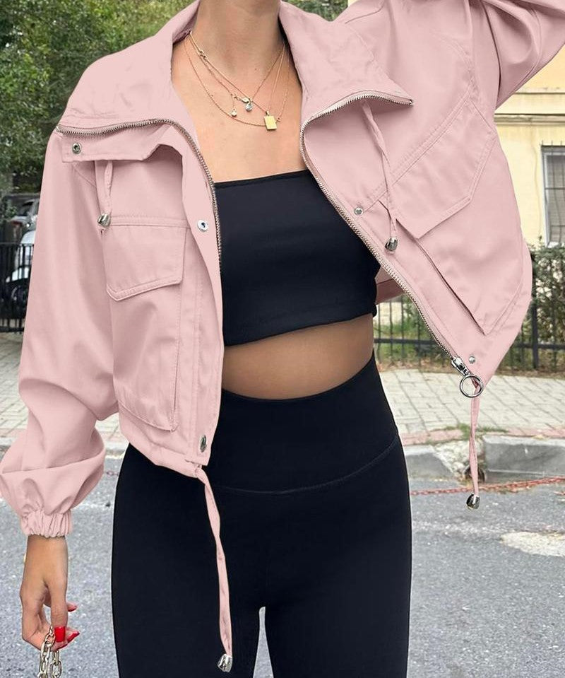 Women’s Zip-Up Cropped Anorak Coat