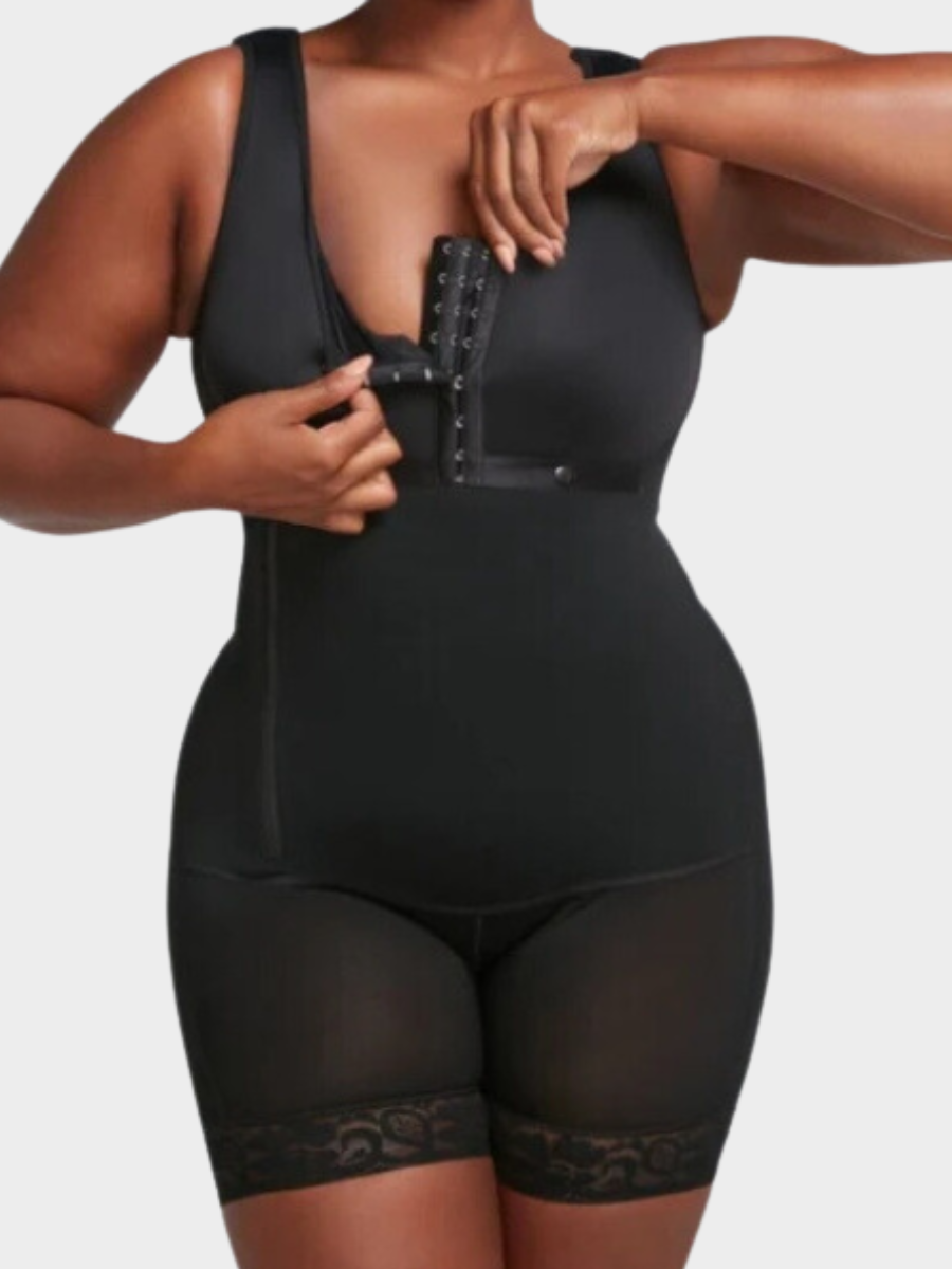 Pantalones cortos con cremallera lateral de cuerpo entero