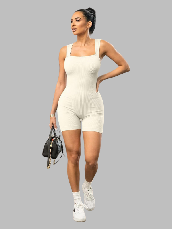 Body-Hugging Square Romper