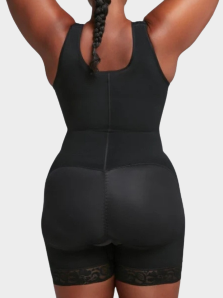 Pantalones cortos con cremallera lateral de cuerpo entero