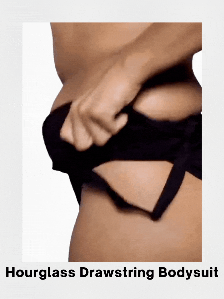 Body con cordón de reloj de arena