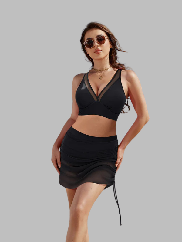 Mesh Wrap Swimdress