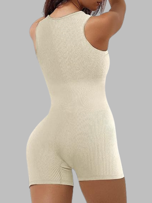 Body-Hugging Square Romper