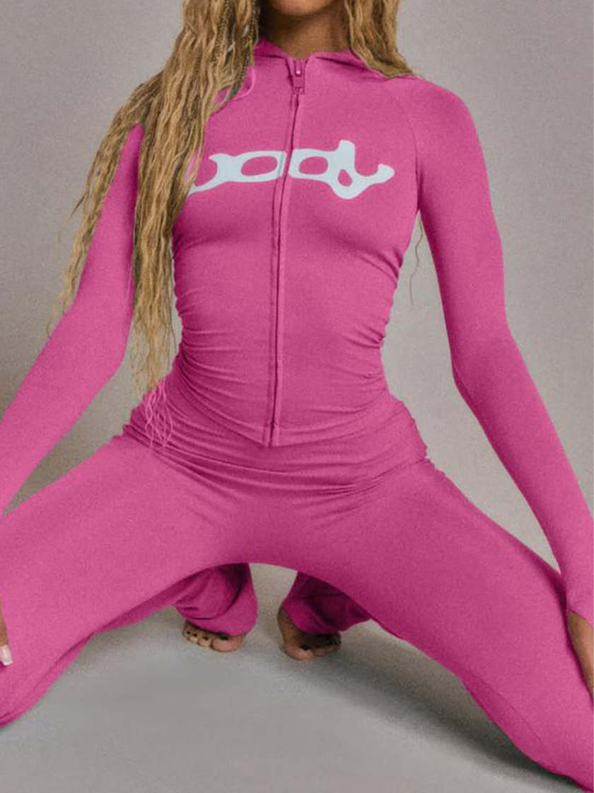 Hooded Letter Zip Set