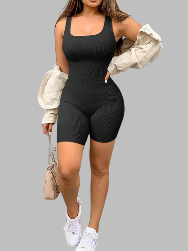 Body-Hugging Square Romper