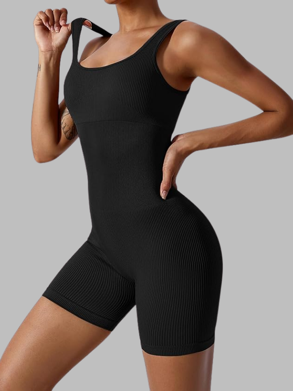 Body-Hugging Square Romper