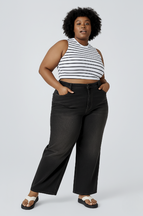 High Waist Wide-Leg Jeans