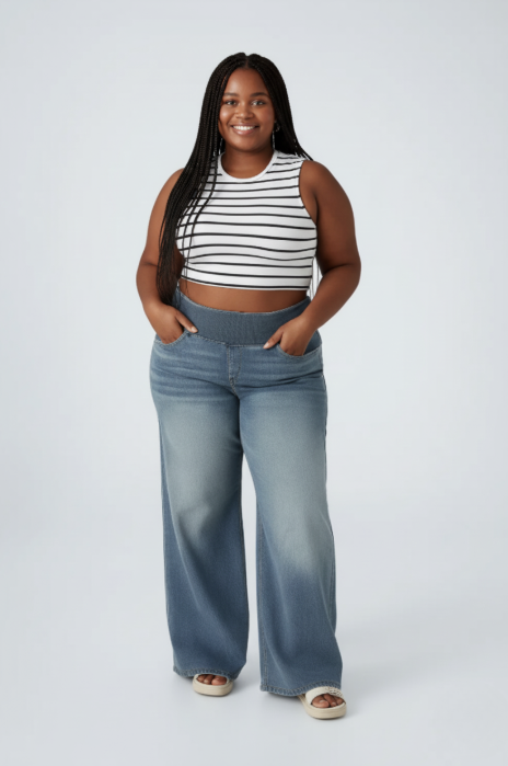 High Waist Wide-Leg Jeans