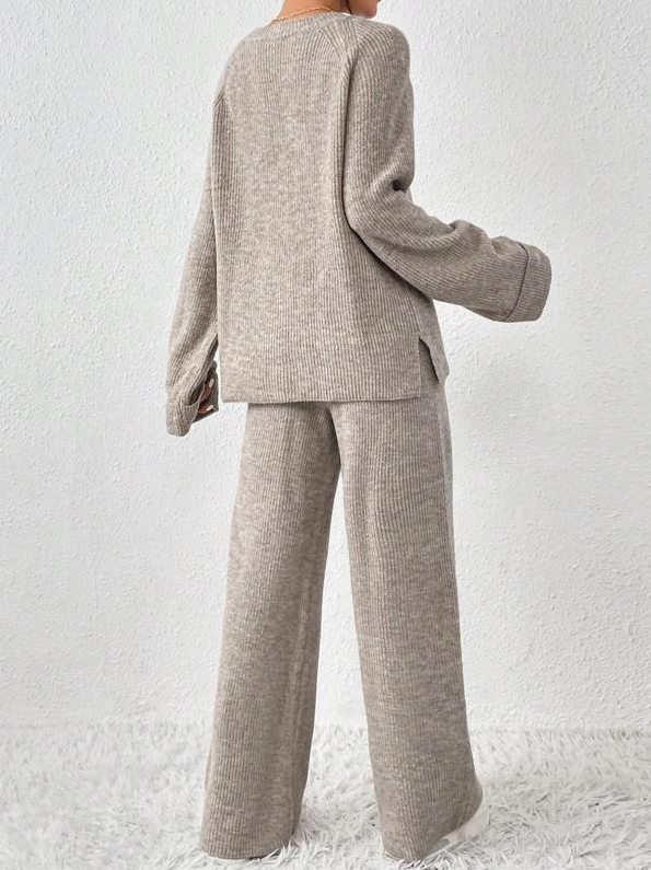 Cozy Raglan Sweater Pants Set