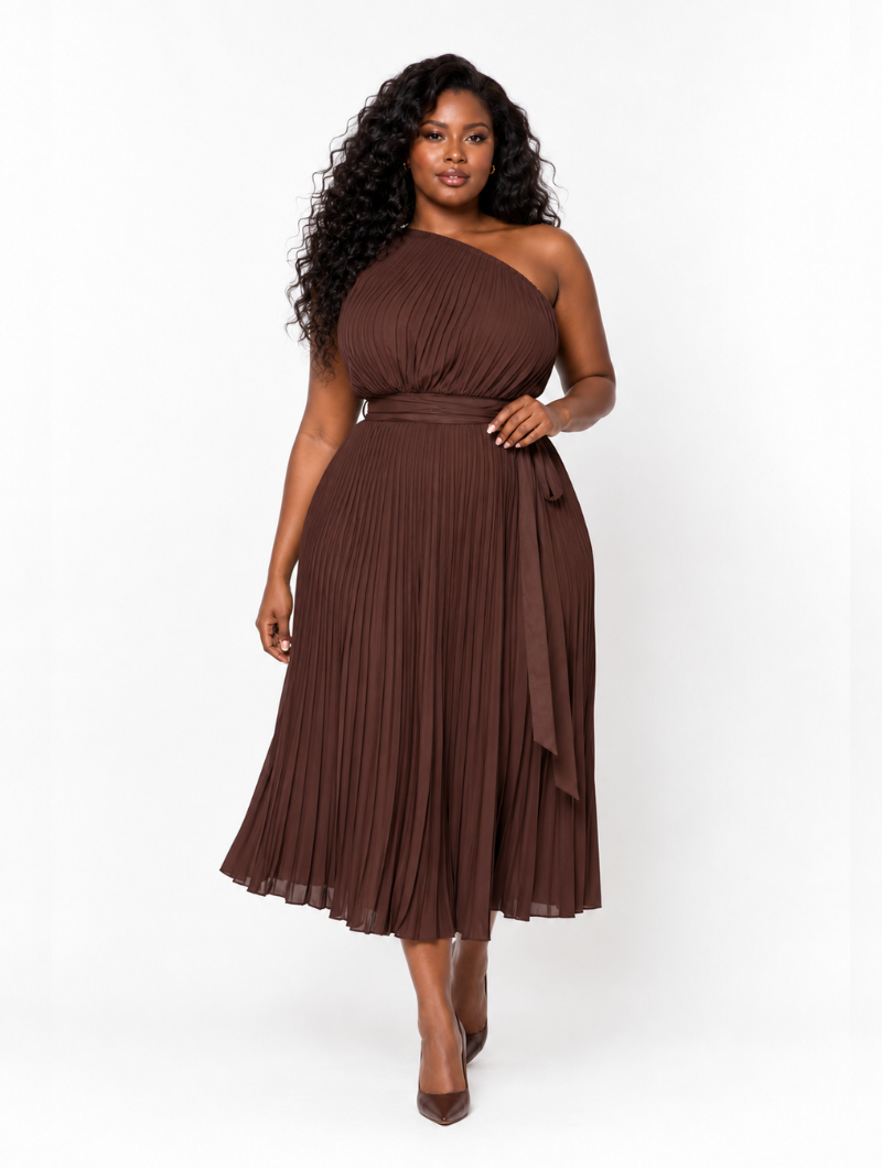 Cocoa Multiway Pleated Wrap