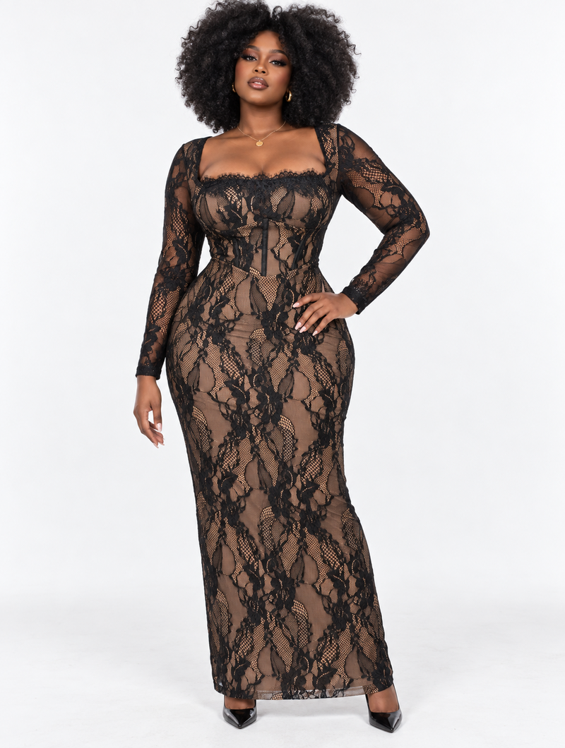 Luxe Corset Lace Dress