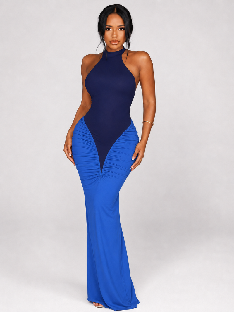 Hourglass Illusion Halter Dress