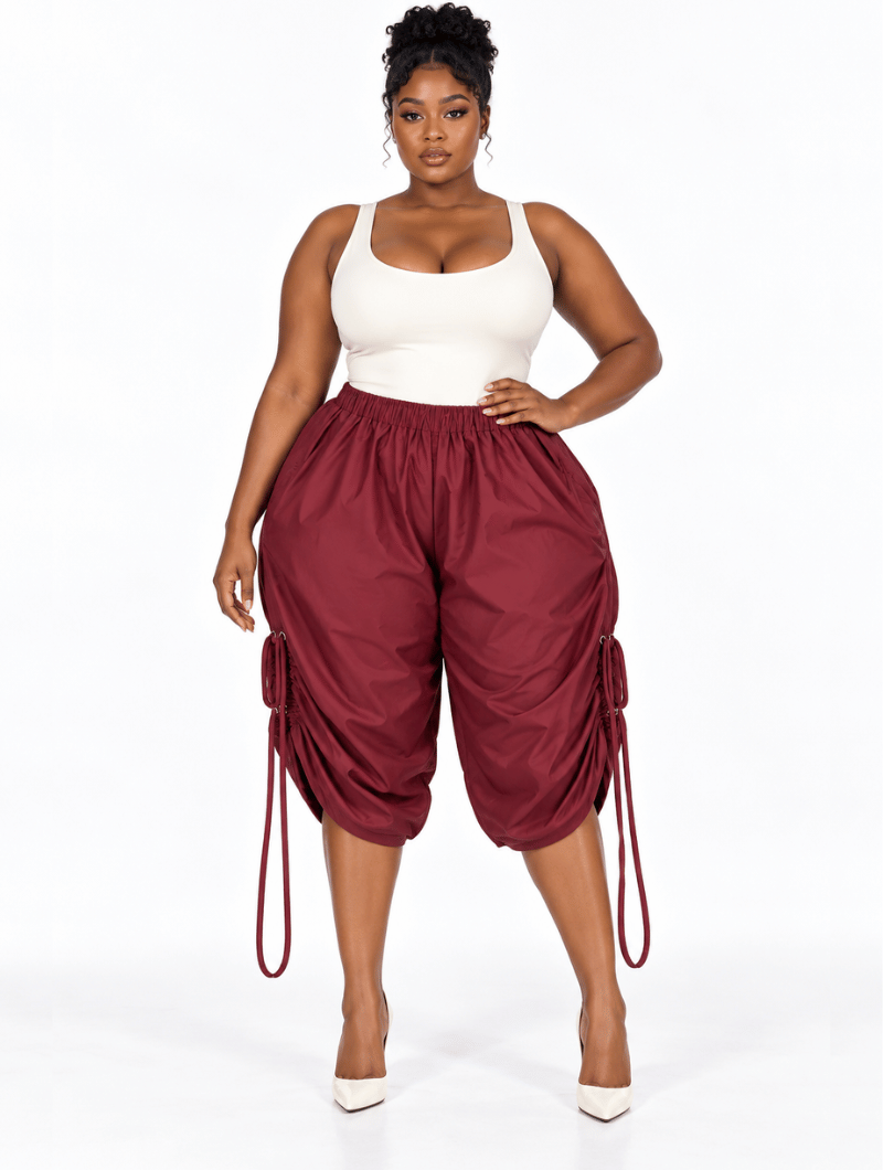 Cinch Bubble Cropped Pants