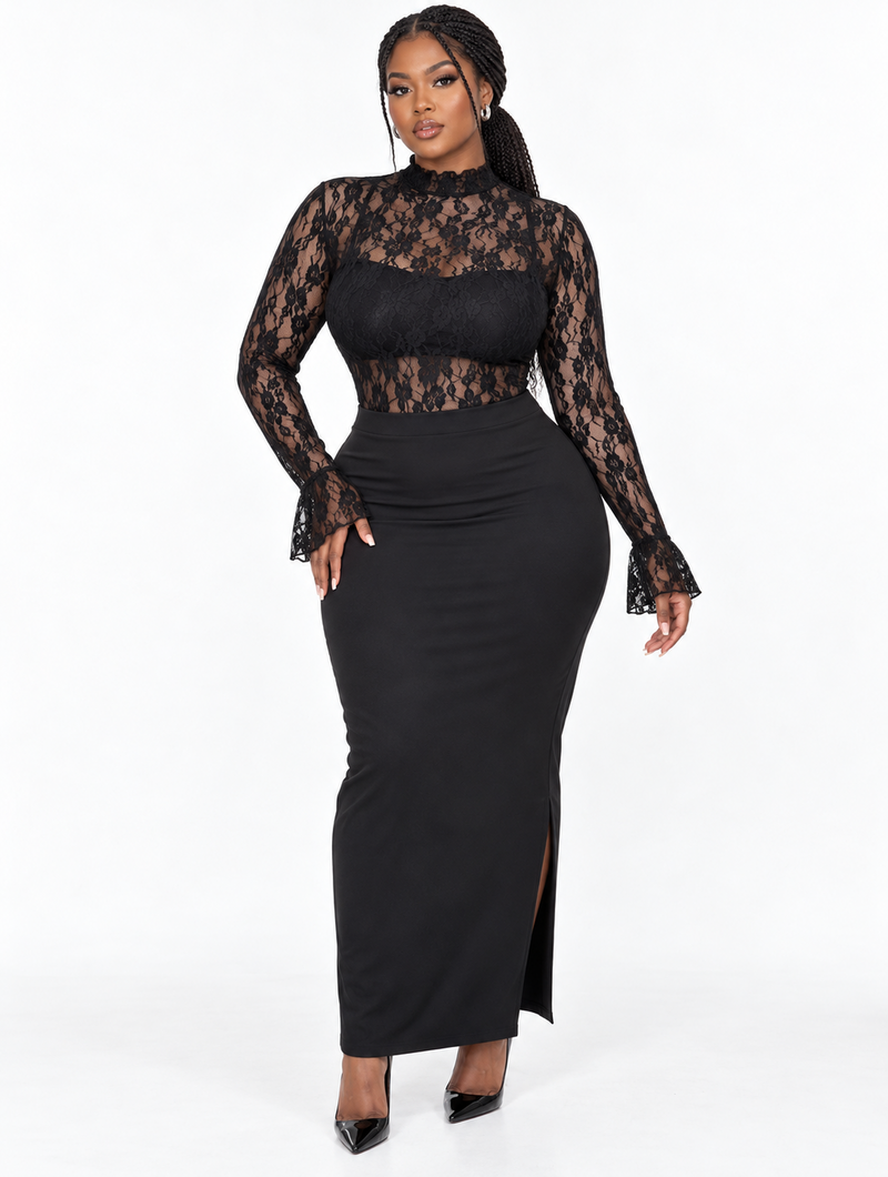 Bell Sleeve Lace Top