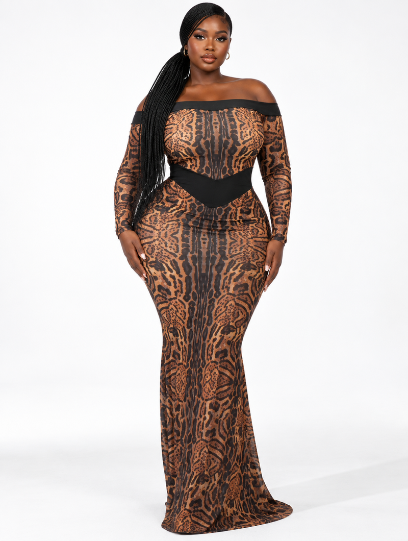 Untamed Curves Maxi Gown