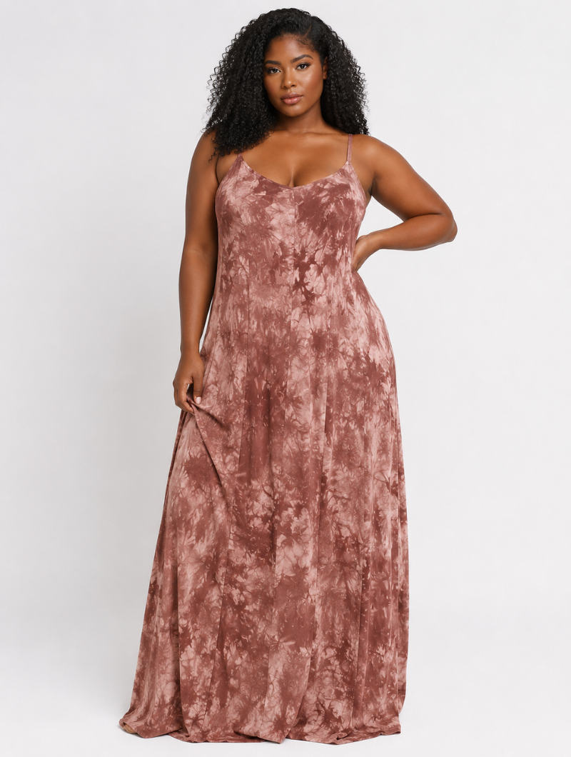 Mocha Tie Dye Maxi