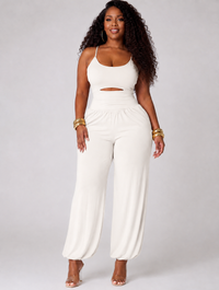 Snatched Waist Cutout Jumpsuit