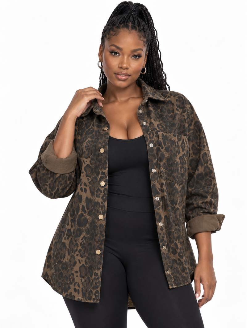Vintage Washed Leopard Shacket