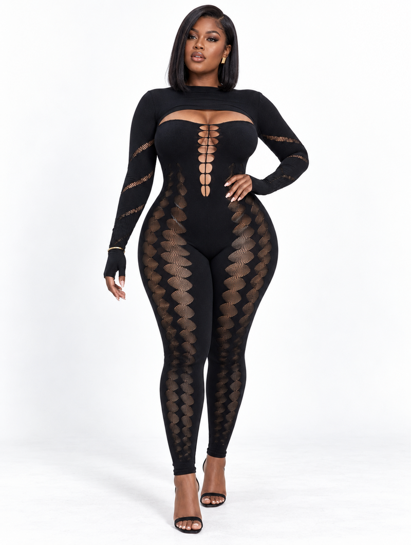 Fatal Curve Cutout Catsuit