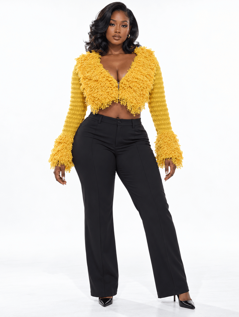 Shaggy Crop Cardigan