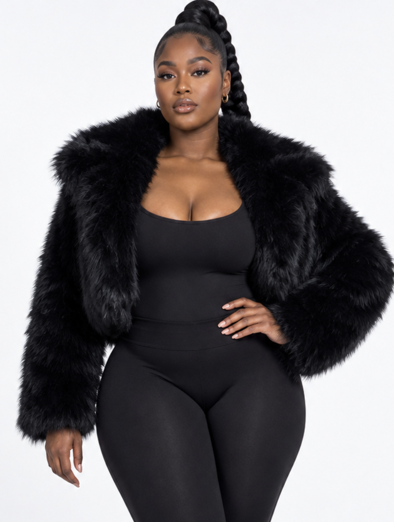 Luxe Cropped Fur Jacket