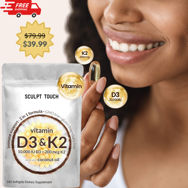 Vitamin D3 & K2 Supplement Softgels