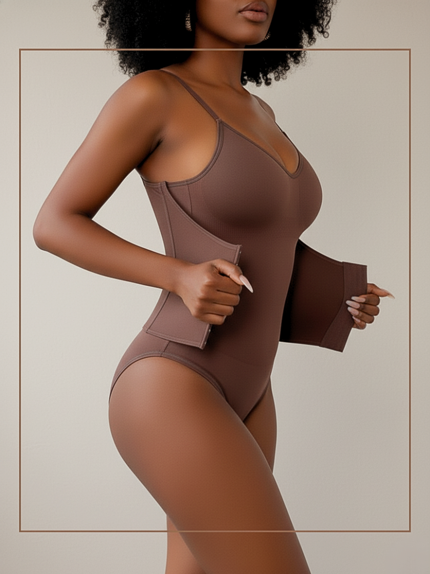 Slim Fit V Neck Shaper Bodysuit