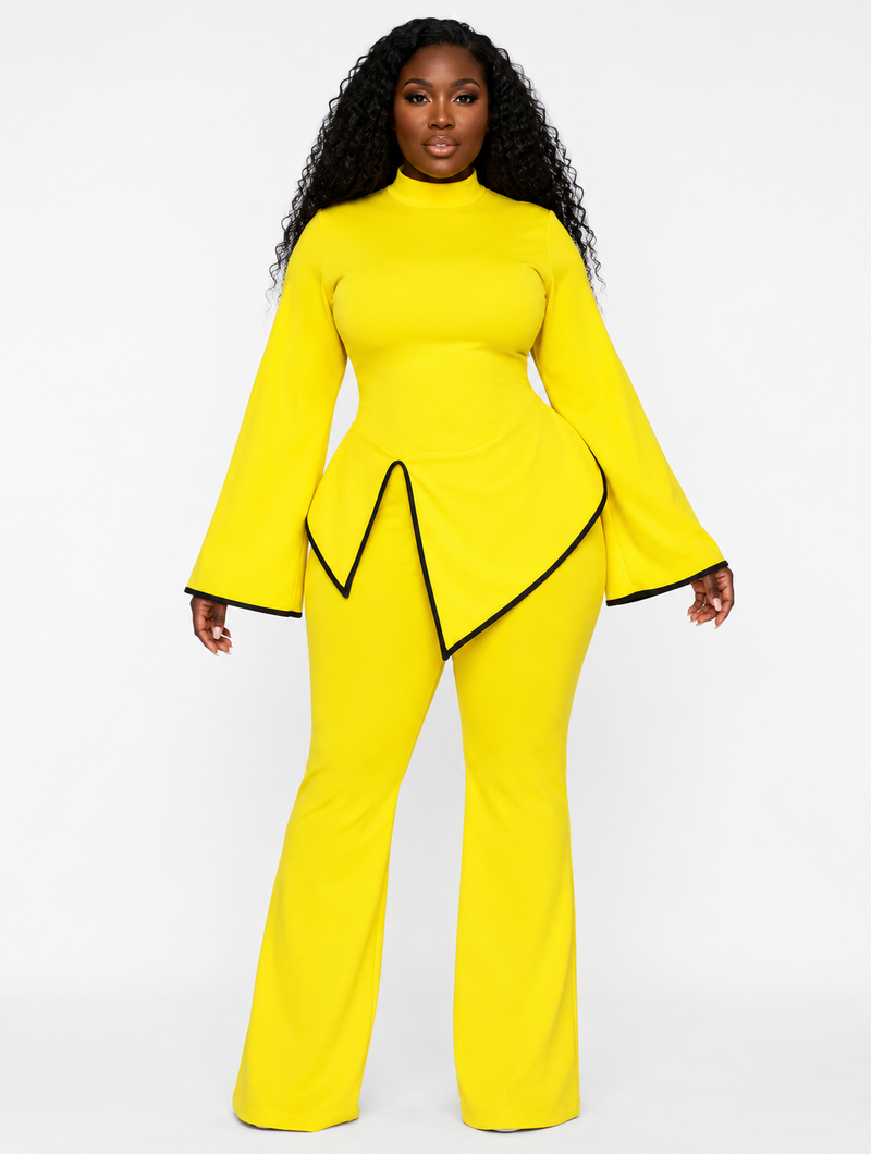 Yellow Bell Pant Set