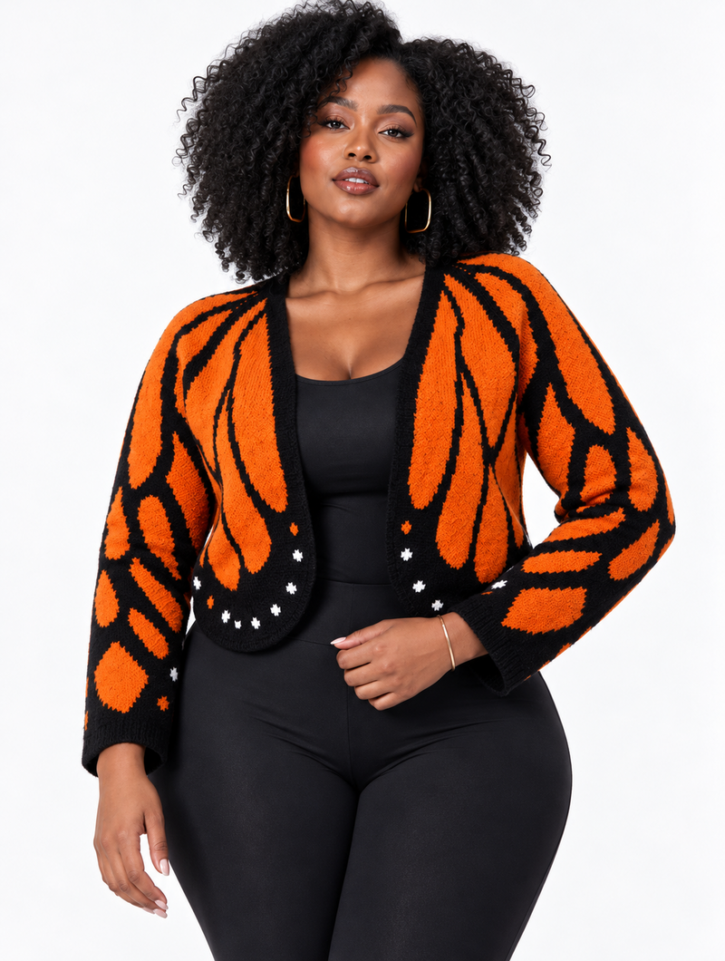 Butterfly Wing Cropped Cardigan