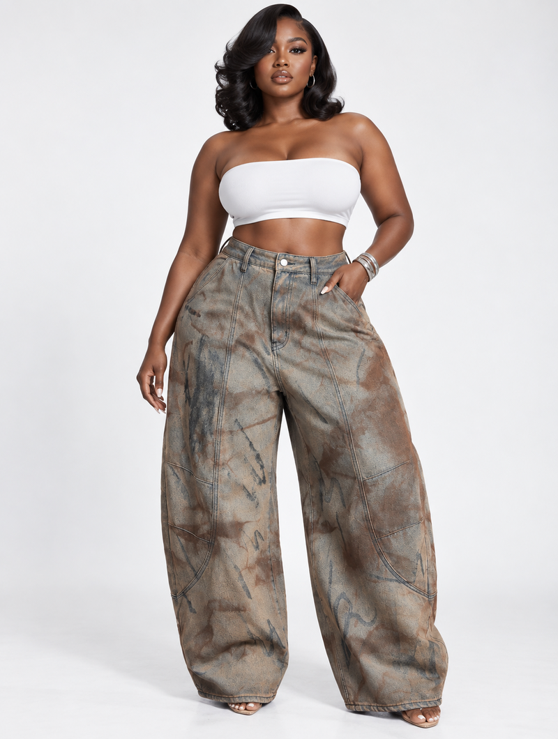 Vintage Rust Barrel Jeans