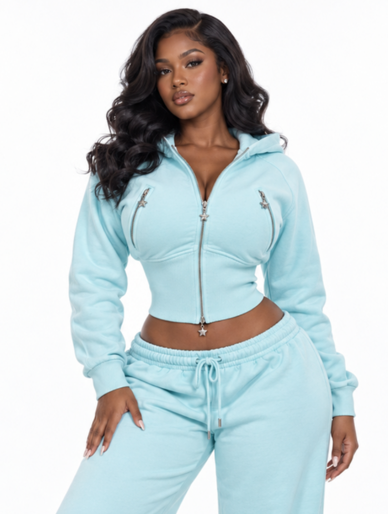 Cinched Star Crop Jacket