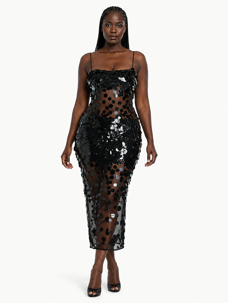 Black Sequin Dream Dress (Pre-Order)