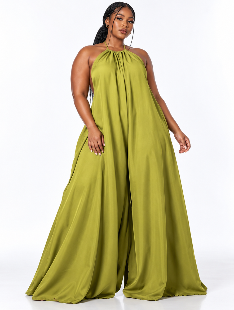 Nursing Backless Palazzo Jumpsuit