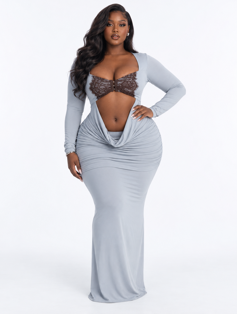 Lace Cutout Maxi Dress (Pre-Order)
