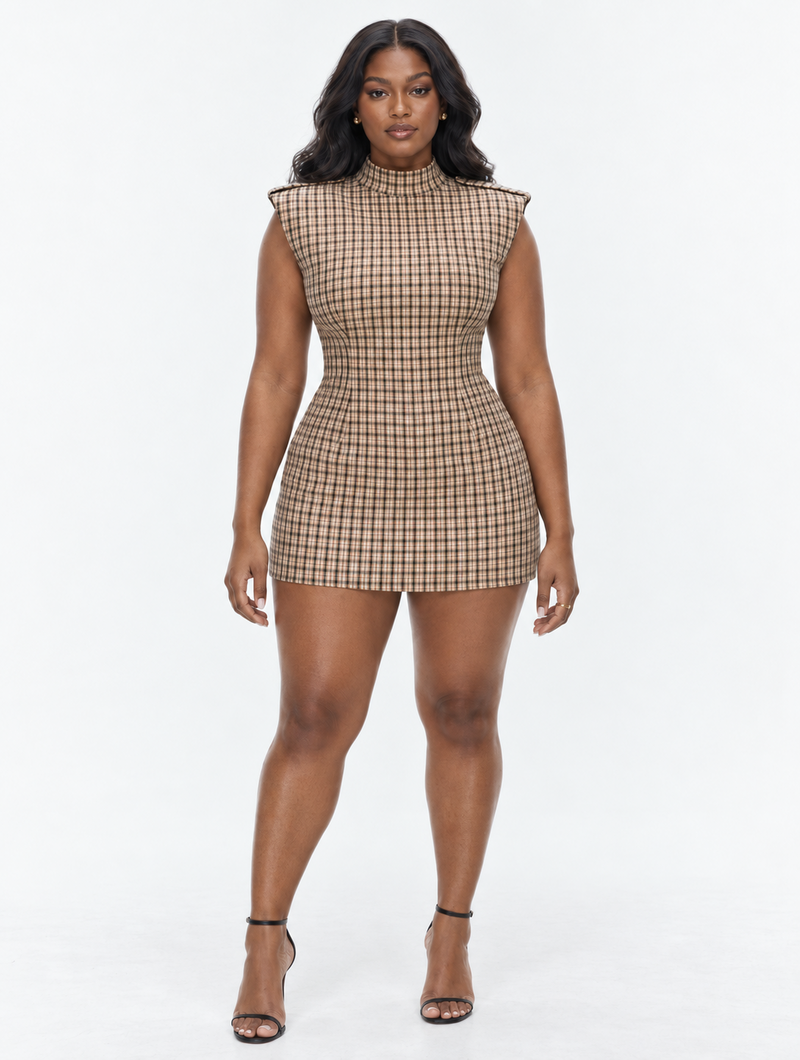 Classic Plaid Skort Playsuit