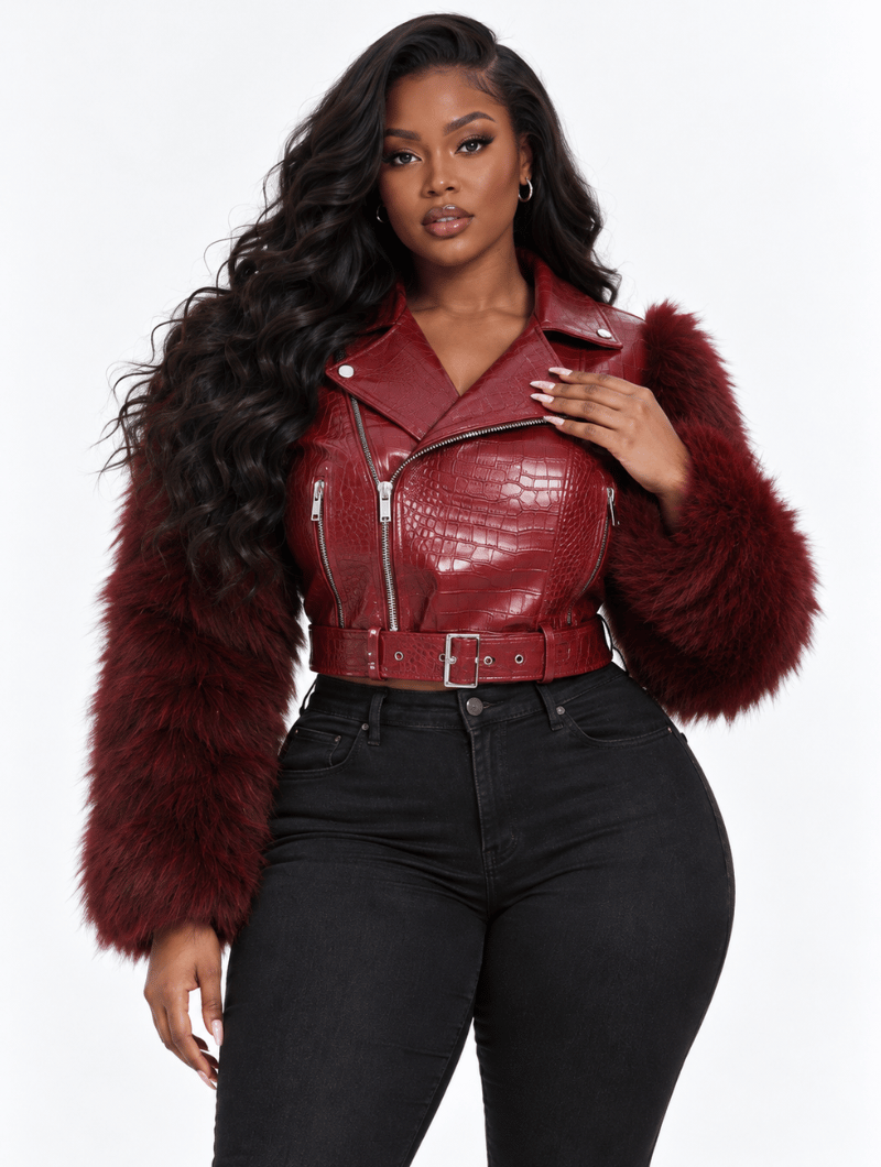 Croc Fur Moto Jacket