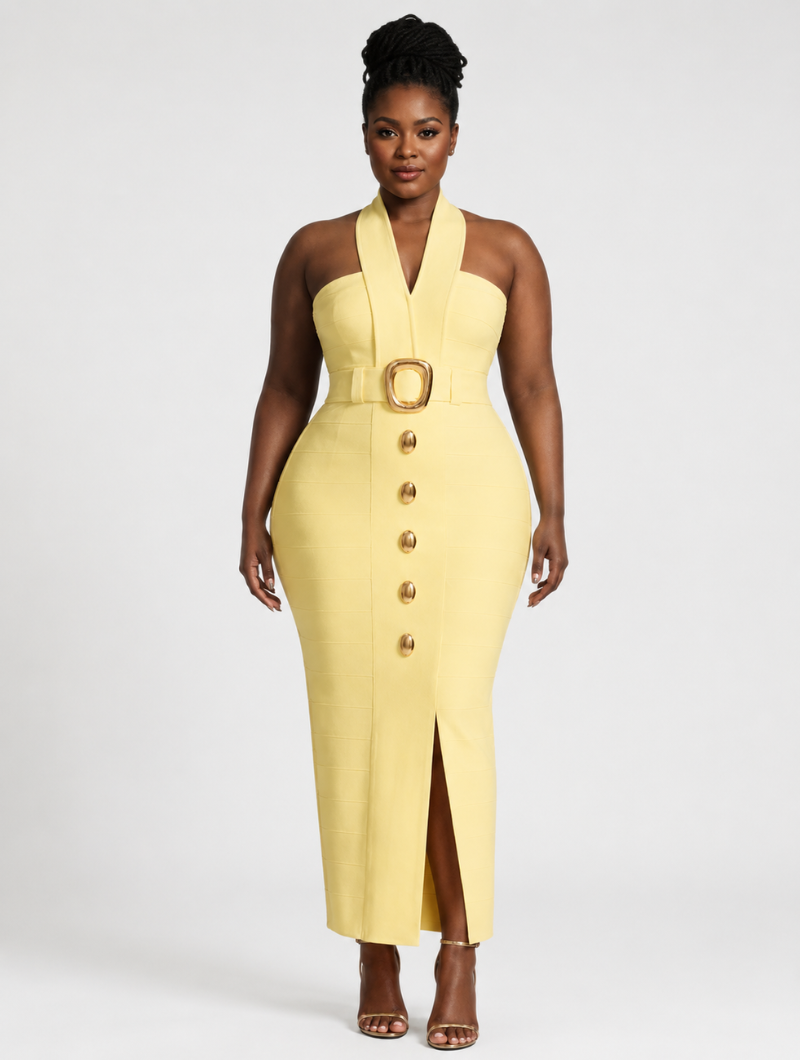 Golden Buckle Bandage Maxi