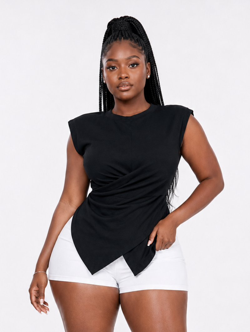 Cross Wrap Tie Top