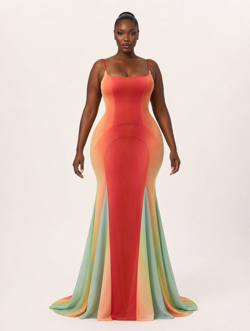 Sunset Ombre Mermaid Gown