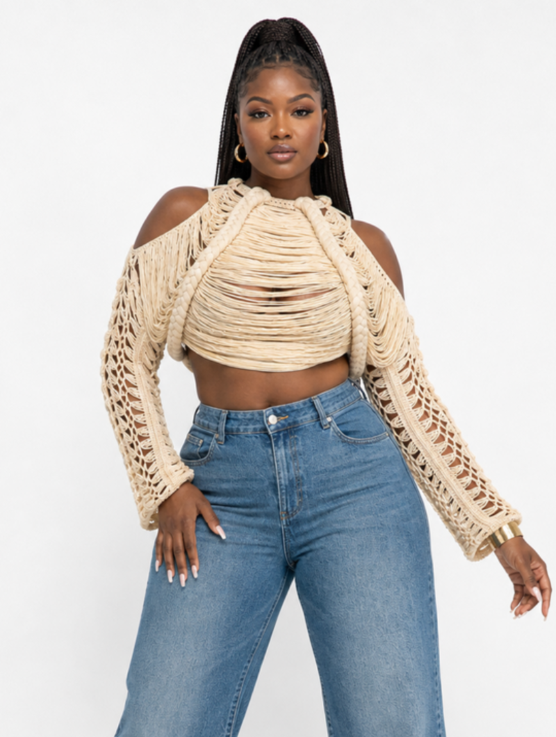 Braided Fringe Crop Top