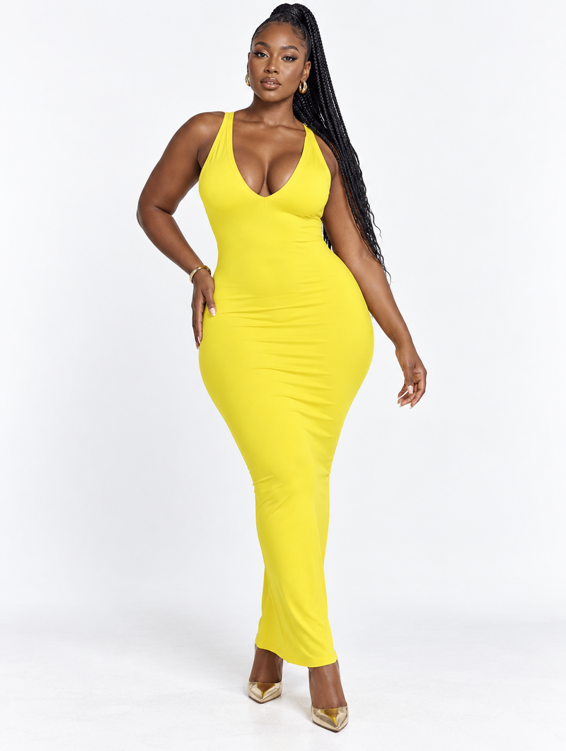Hourglass Plunge Maxi Dress