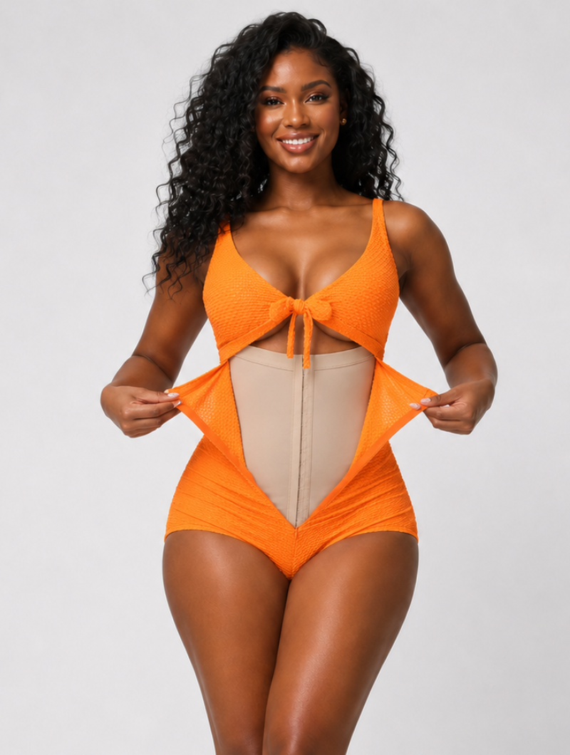 Built-In Corset Shaping Swimsuit