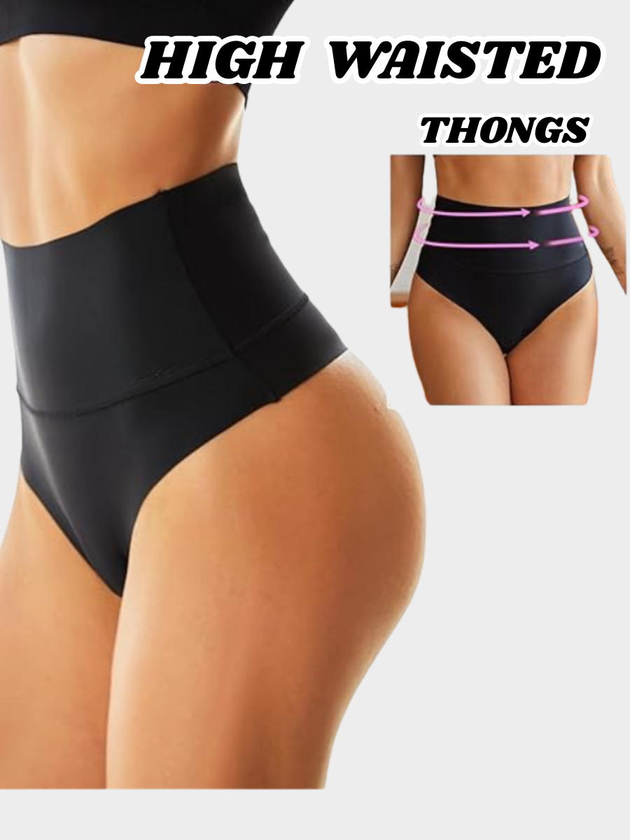 Women High Waist Tummy Shaping Invisible Underwear 5 Pack