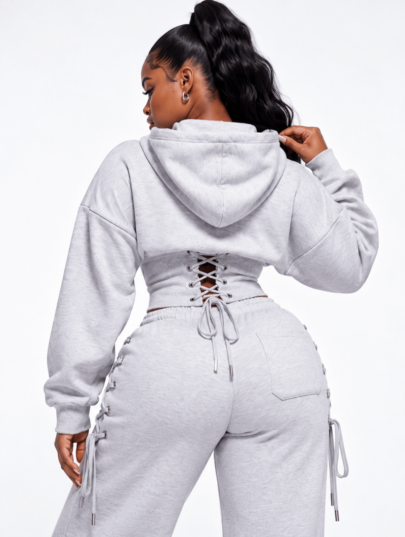 Lace Up Corset Set